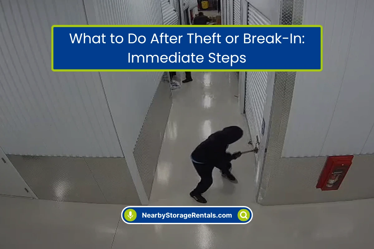 Immediate Steps After a Break-In or Theft Immediate Steps After a Break-In or Theft