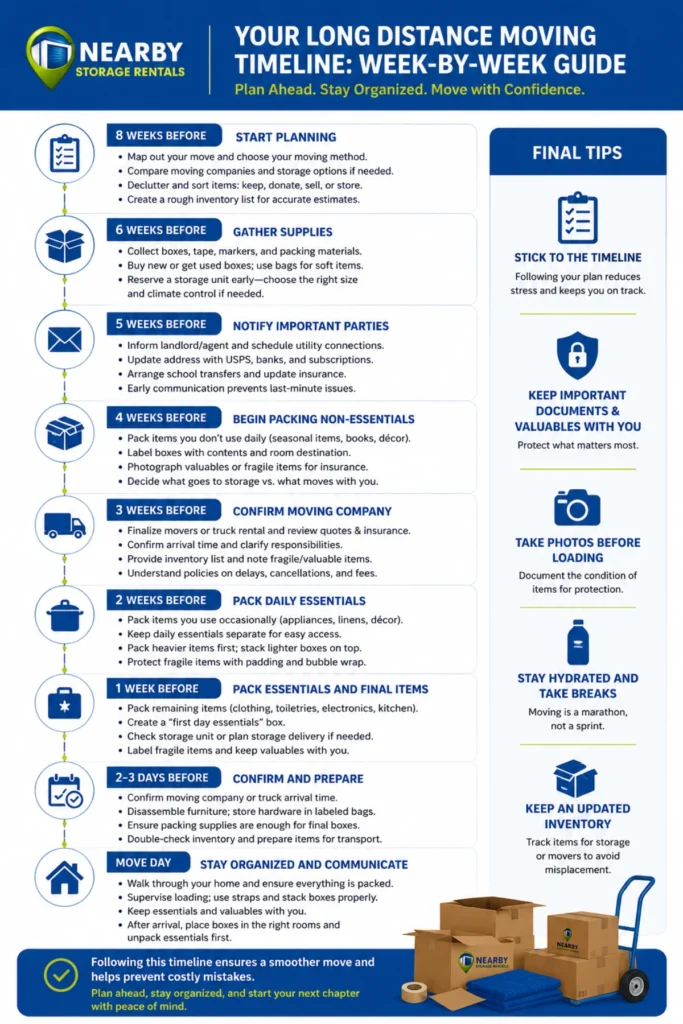 Complete Moving Checklist 8 Weeks to Move Day Infographic