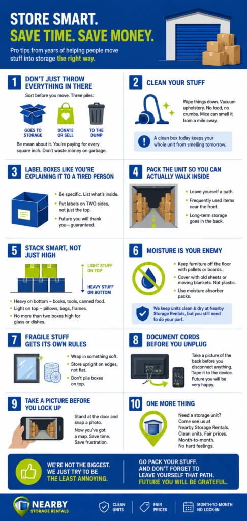 Smart Way to Move Items Into Storage Efficiently Infographic