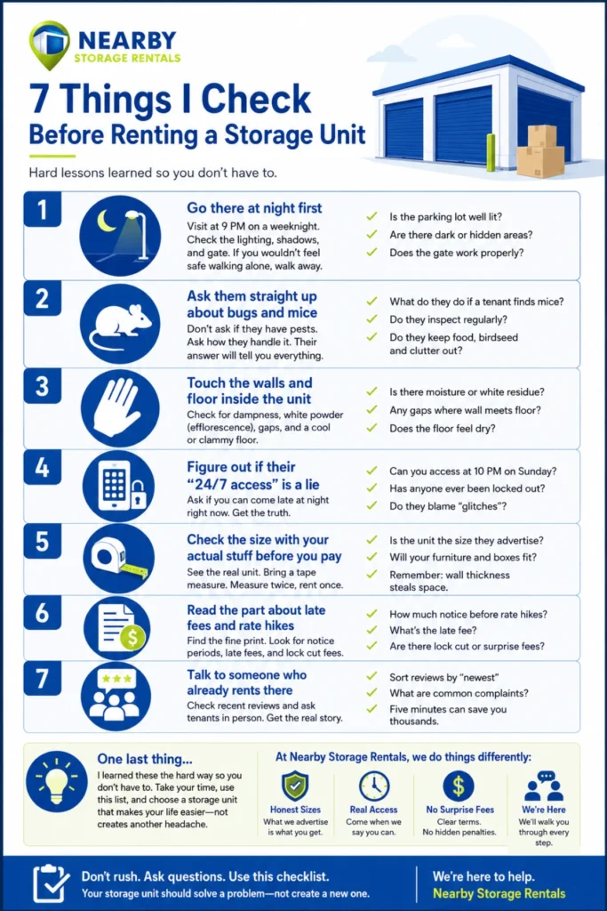 7 Storage Unit Mistakes to Avoid Before Renting (2026) 1 Storage Unit Mistakes to Avoid Before Renting Infographic