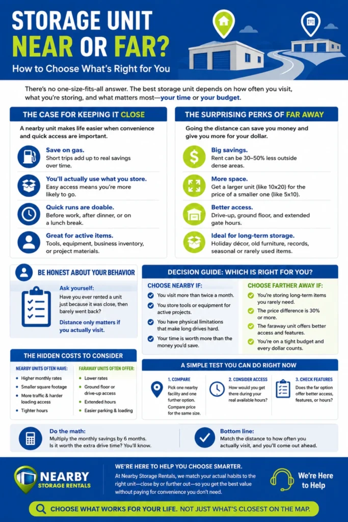 Storage Units Near Me vs Far Which Is Better Infographic