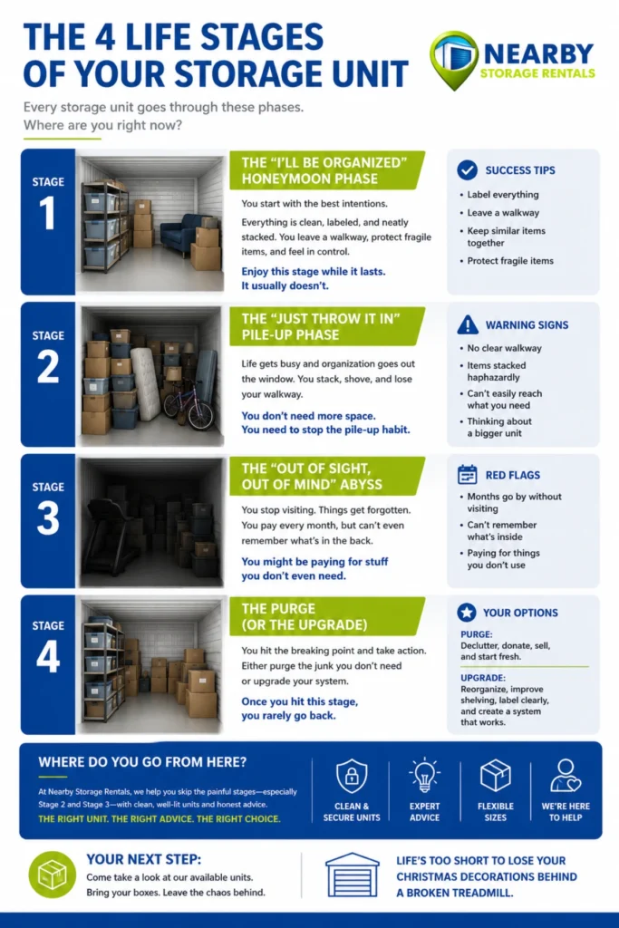 The 4 Stages Every Storage Unit Goes Through Infographic