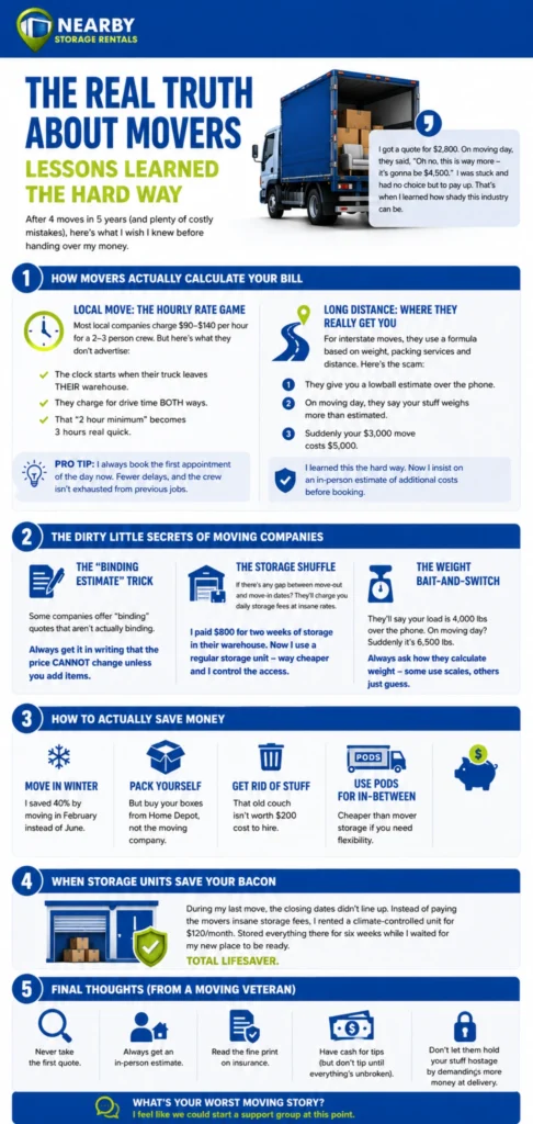 The Real Cost of Hiring Movers: What to Expect? (2026) 1 The Real Cost of Hiring Movers What to Expect Infographic