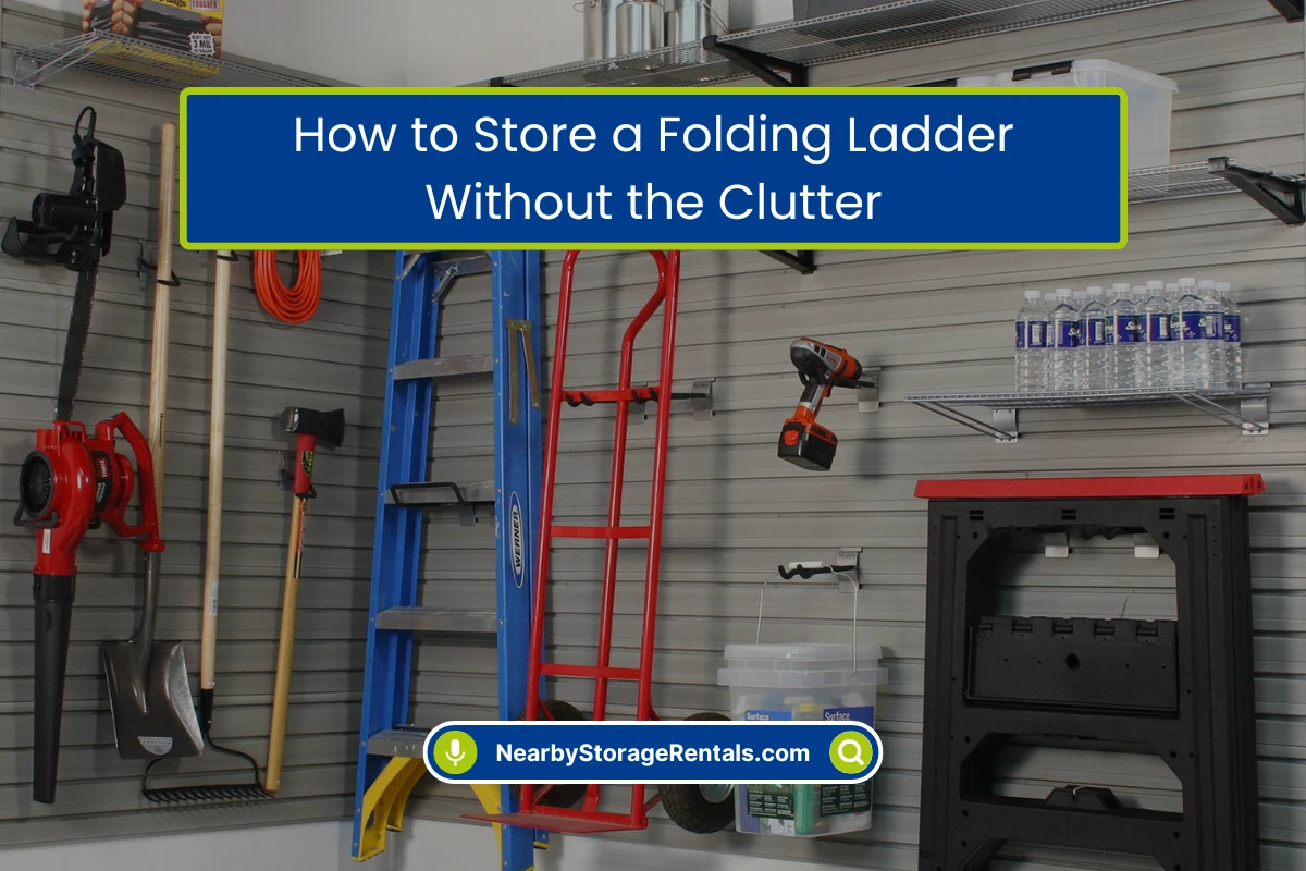 Folding Ladder Storage Ideas for Small Garages Folding Ladder Storage Ideas for Small Garages