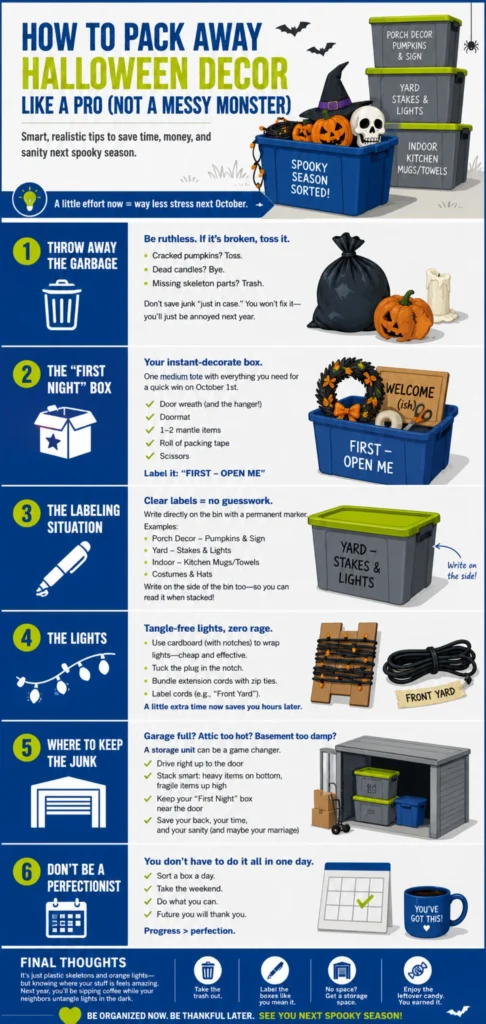 Halloween Decoration Storage Guide for Every Home Infographic