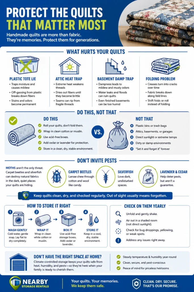 Handmade Quilt Storage: Avoid These Costly Mistakes (2026) 1 Handmade Quilt Storage Avoid These Costly Mistakes Infographic