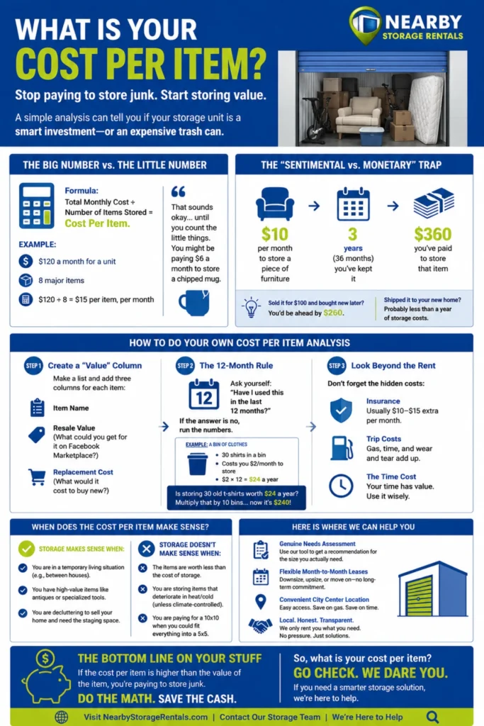 How to Calculate Your Storage Cost Per Item Infographic