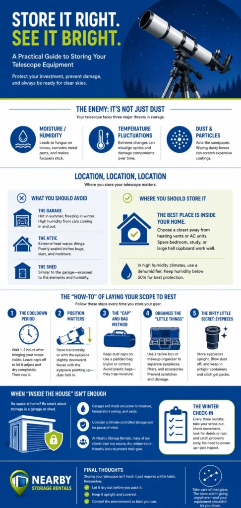Keep Your Telescope Safe with Proper Storage Tips (2026) 1 Keep Your Telescope Safe with Proper Storage Tips Infographic