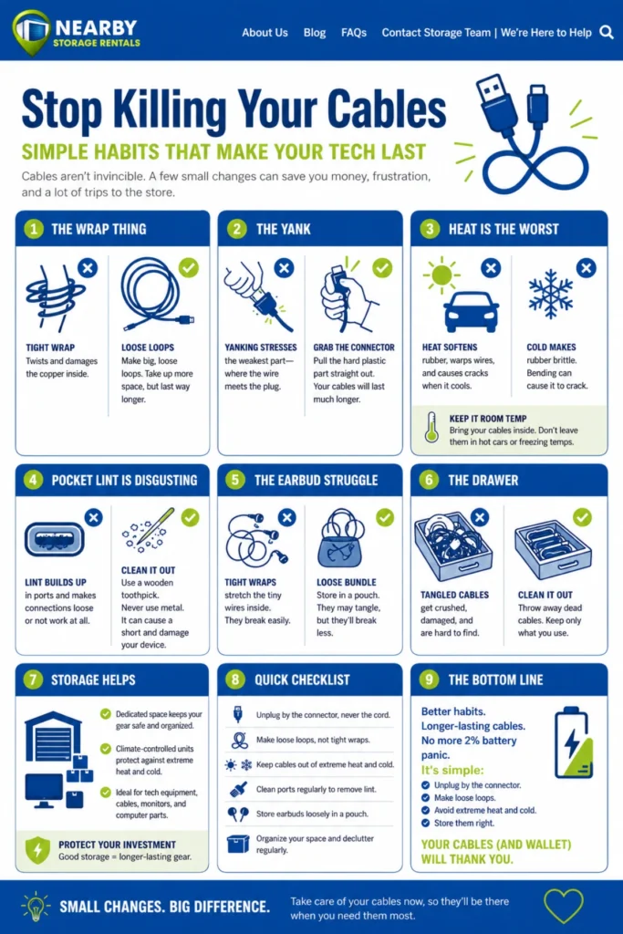 Simple Ways to Prevent Cable and Accessory Damage Infographic