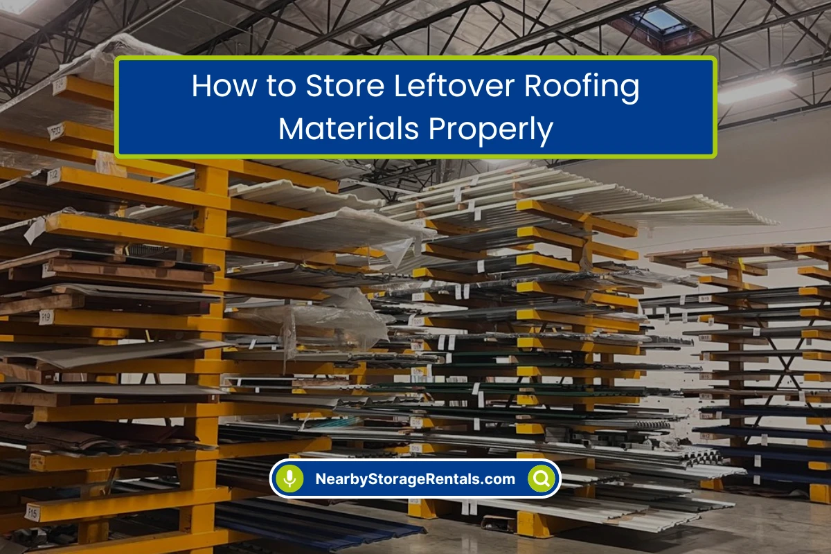Store Leftover Roofing Materials Properly Store Leftover Roofing Materials Properly