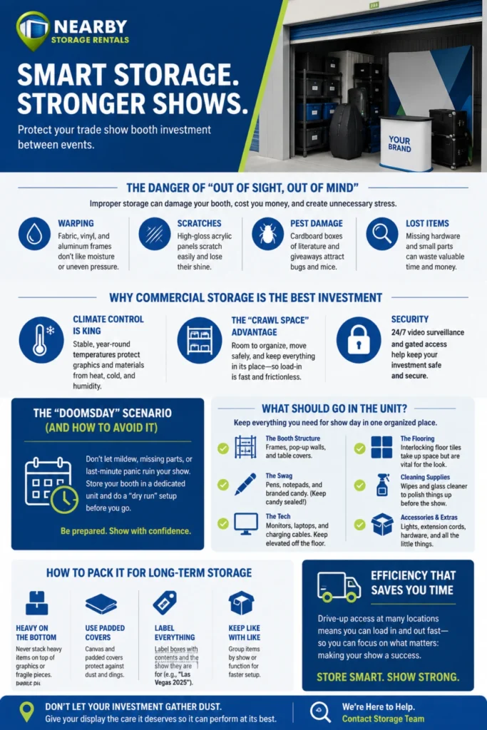 Trade Show Booth Storage Protect Your Investment Infographic