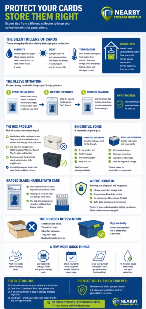 Trading Card Storage Tips Every Collector Should Know (2026) 1 Trading Card Storage Tips Every Collector Should Know Infographic