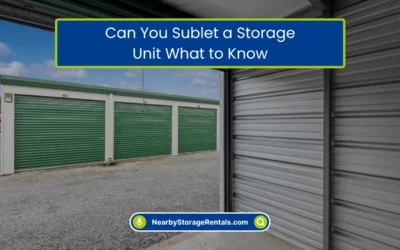 Can You Sublet a Storage Unit? What to Know (2026)