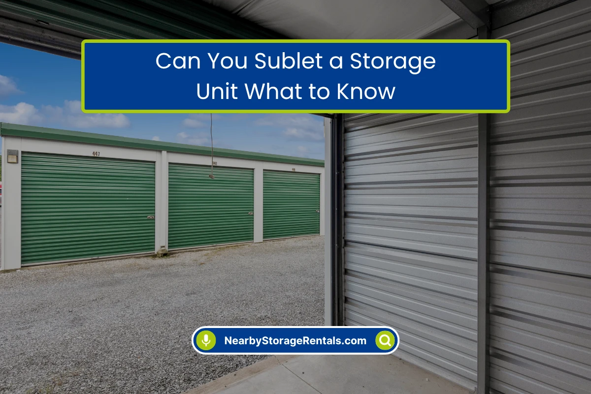 Can You Sublet a Storage Unit to Someone Else Can You Sublet a Storage Unit to Someone Else