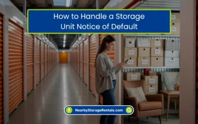 How to Handle a Storage Unit Notice of Default? (2026)