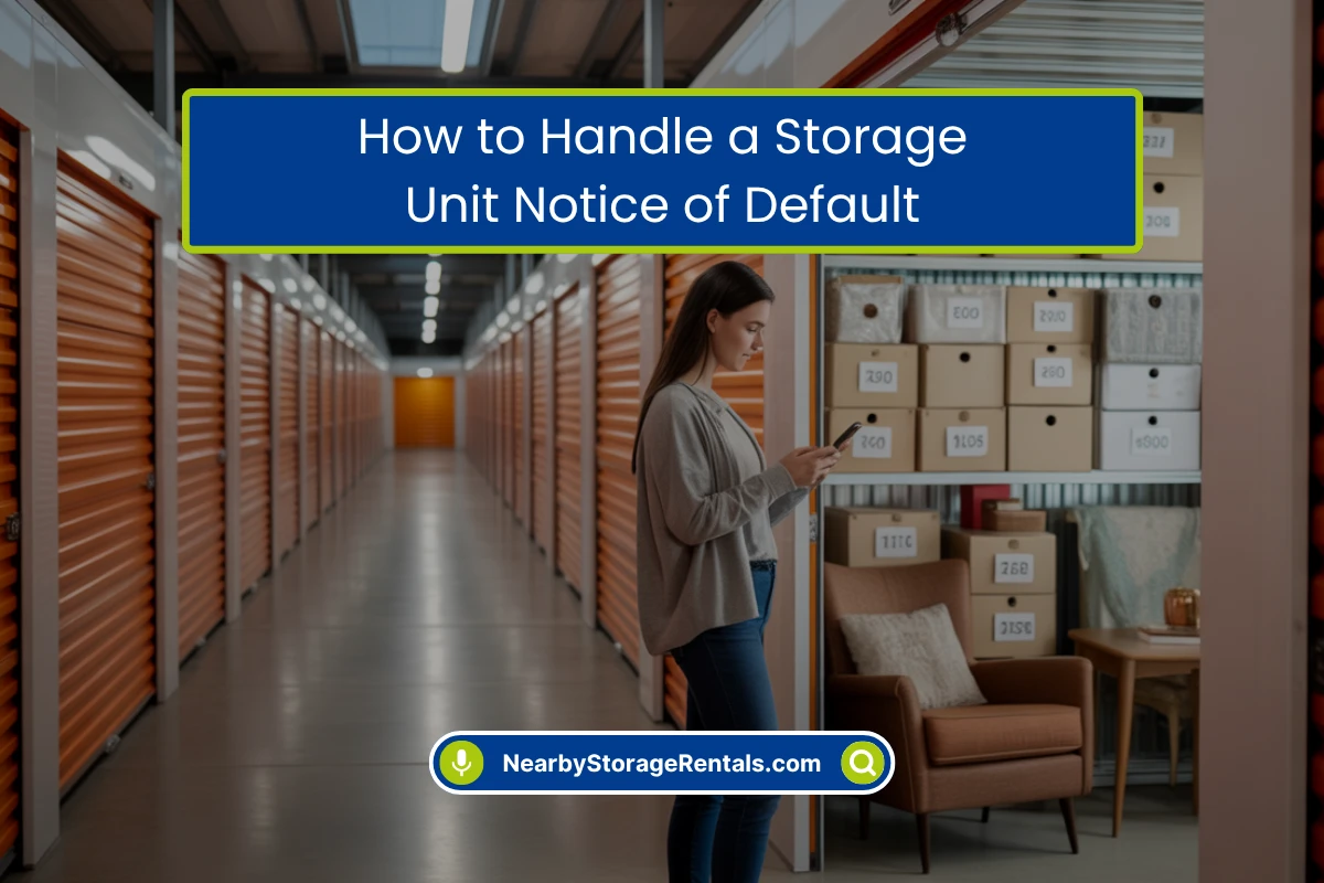 Storage Unit Notice of Default What to Do Storage Unit Notice of Default What to Do